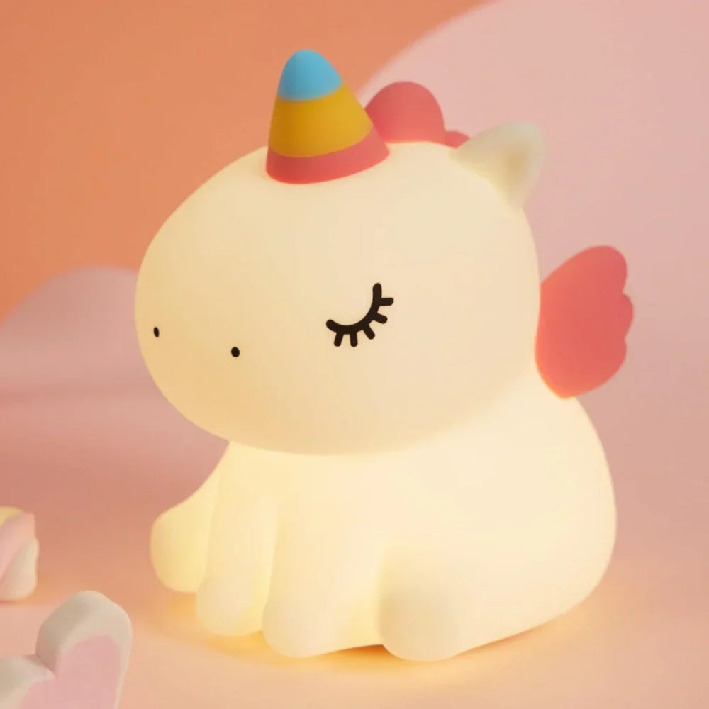 Bedside Table Lamp with Animal Motifs – Warm Glow & Easy Touch Control