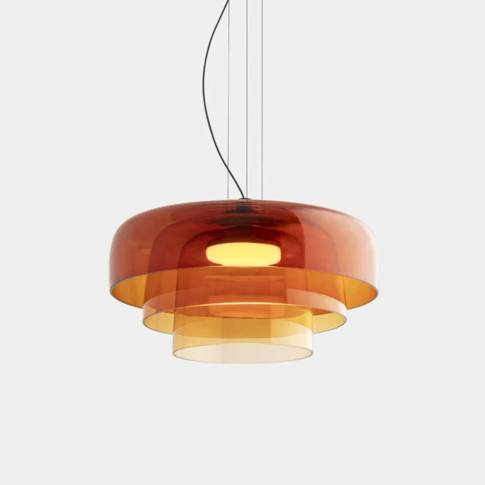 Glass Pendant Lamp – Classic Aesthetic Warm Light for Dining Room and Bedroom