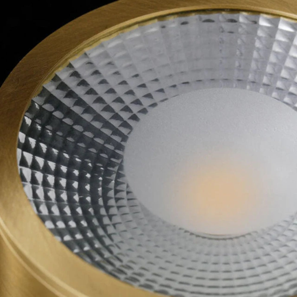 Golden Ceiling Lamp – Round Compact Light