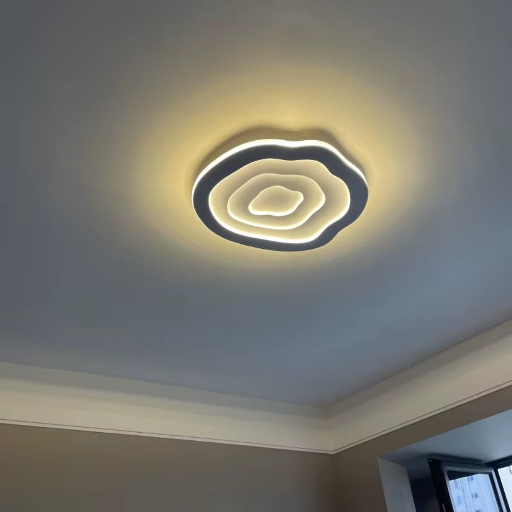 LED Ceiling Lamp with Wave Structure – Modern & Flush-Mount