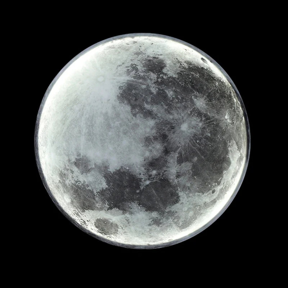 LED Wall Lamp – 3D Moon Surface & Adjustable Light Colour
