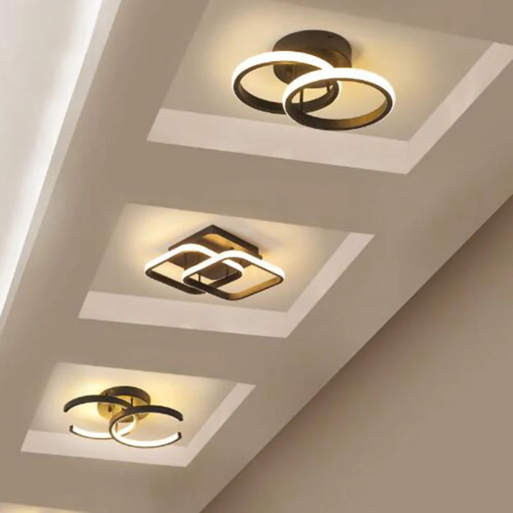 Sculptural LED Ceiling Lamp – Modern Geometric Light