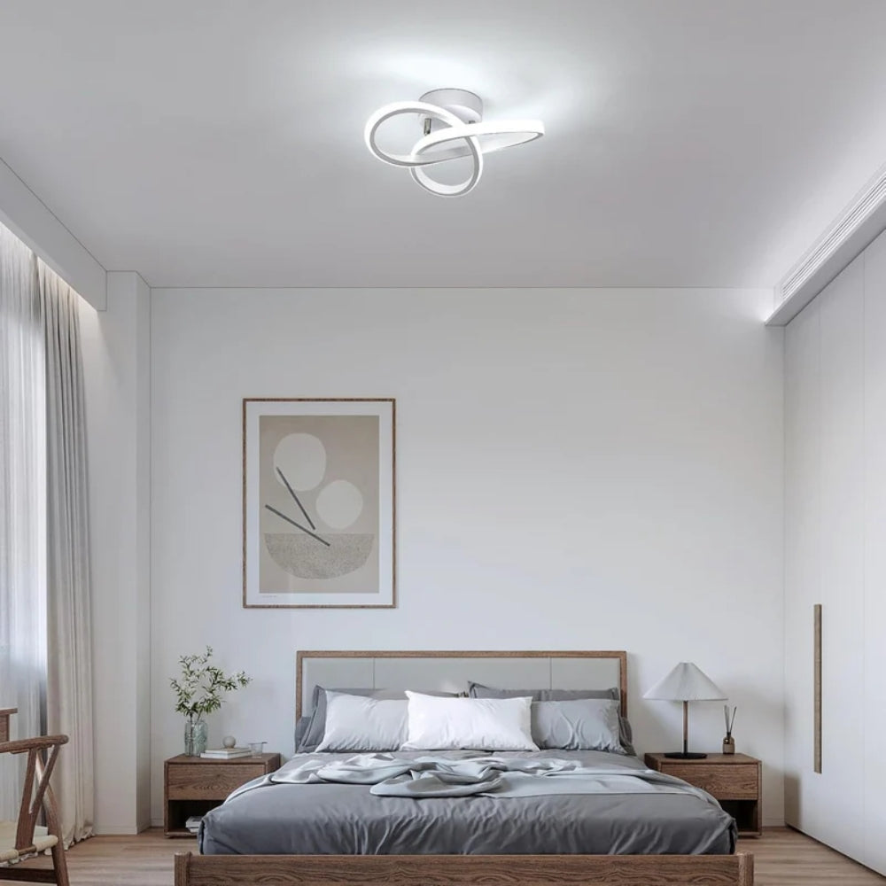 Sculptural LED Ceiling Lamp – Modern Geometric Light