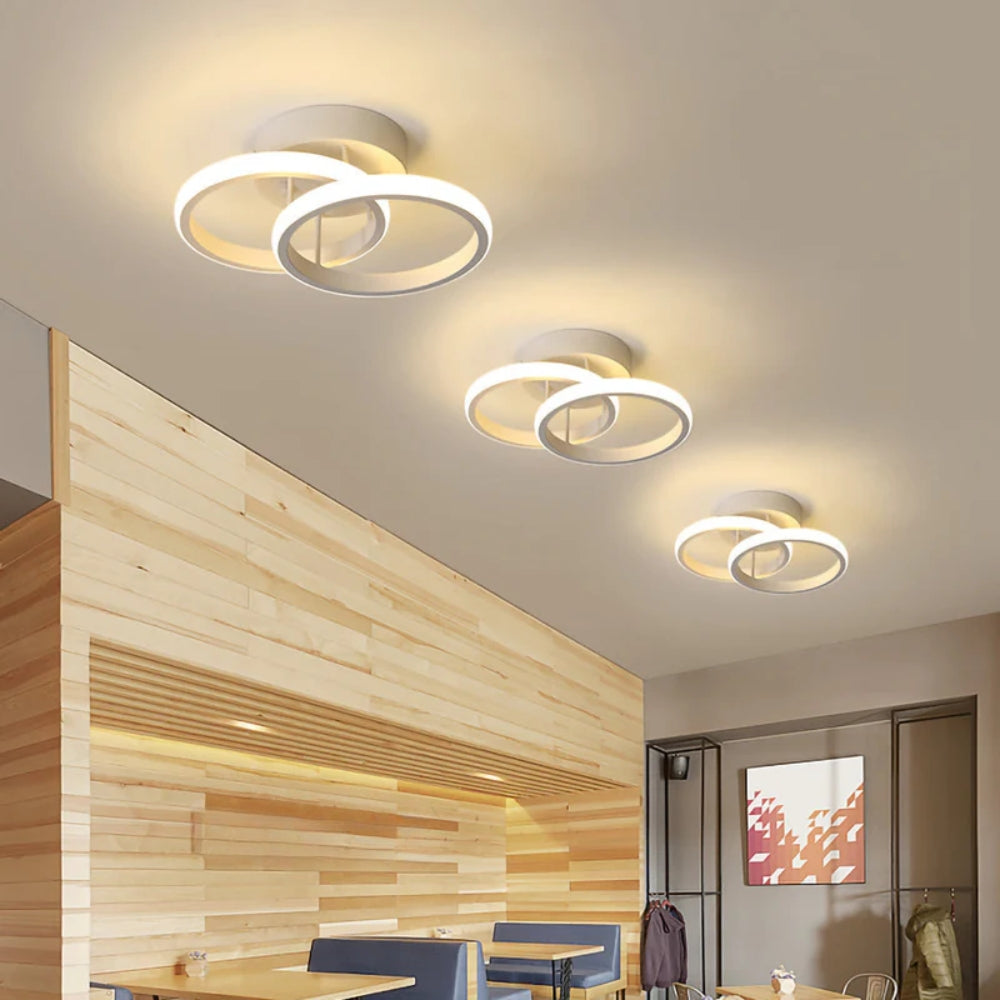 Sculptural LED Ceiling Lamp – Modern Geometric Light