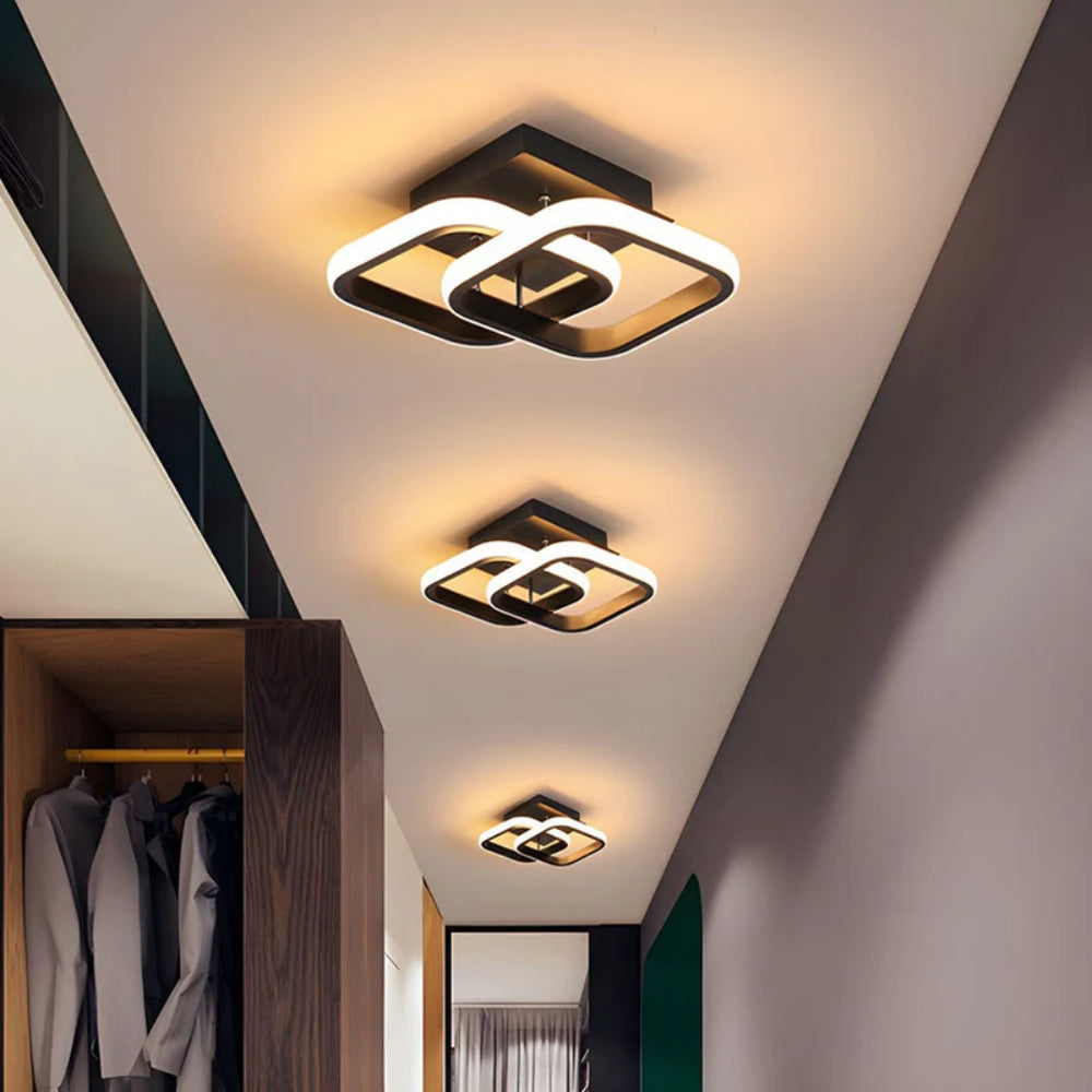 Sculptural LED Ceiling Lamp – Modern Geometric Light
