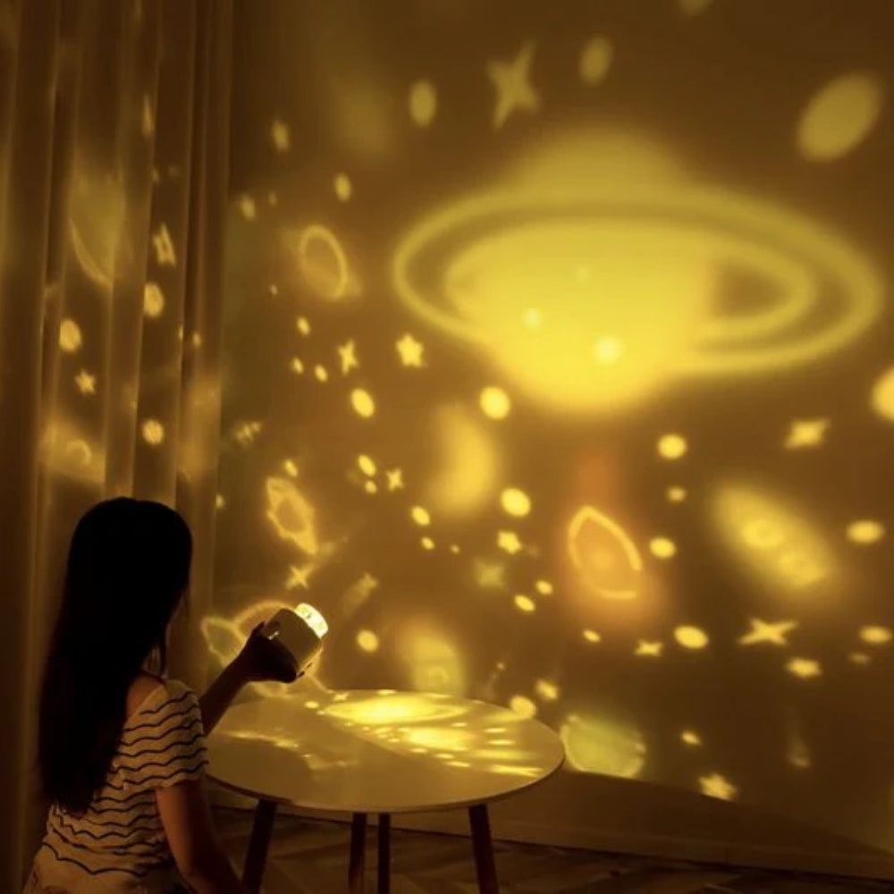 Starry Projector Night Light – Soothing Table Lamp with Music Function