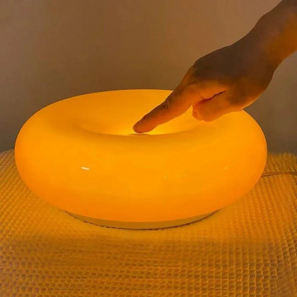 Bauhaus Doughnut Table Lamp – Touch Control with 3 Light Modes