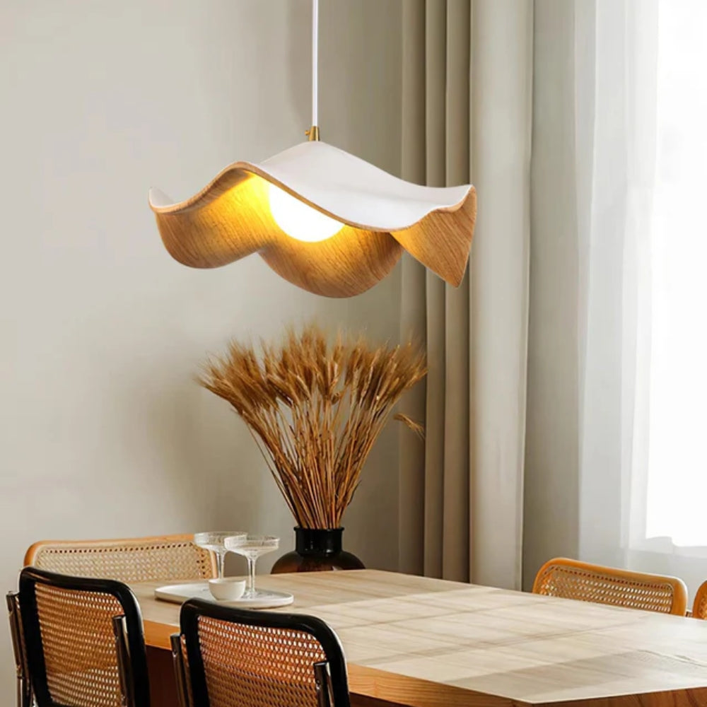 Floral Pattern Pendant Lamp – Hanging Light with Adjustable Cable