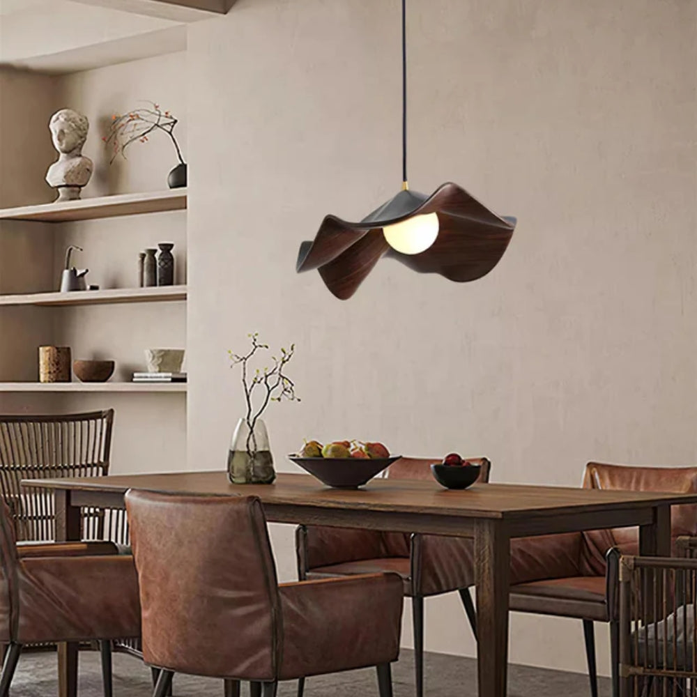 Floral Pattern Pendant Lamp – Hanging Light with Adjustable Cable
