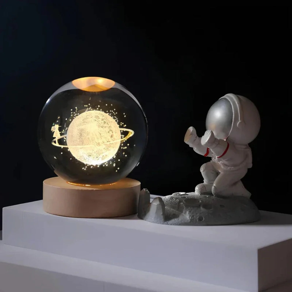 Glowing Crystal Ball LED Table Lamp – 3D Engraved Night Light
