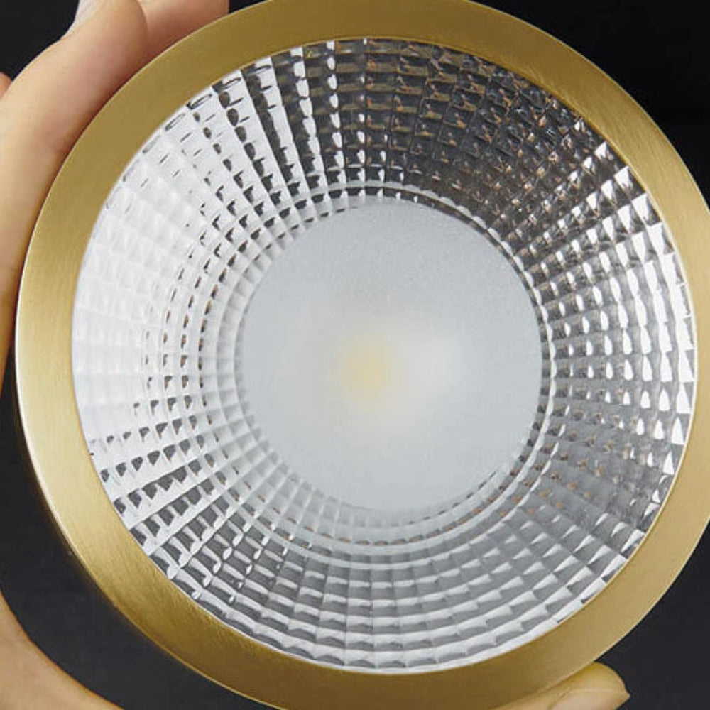 Golden Ceiling Lamp – Round Compact Light