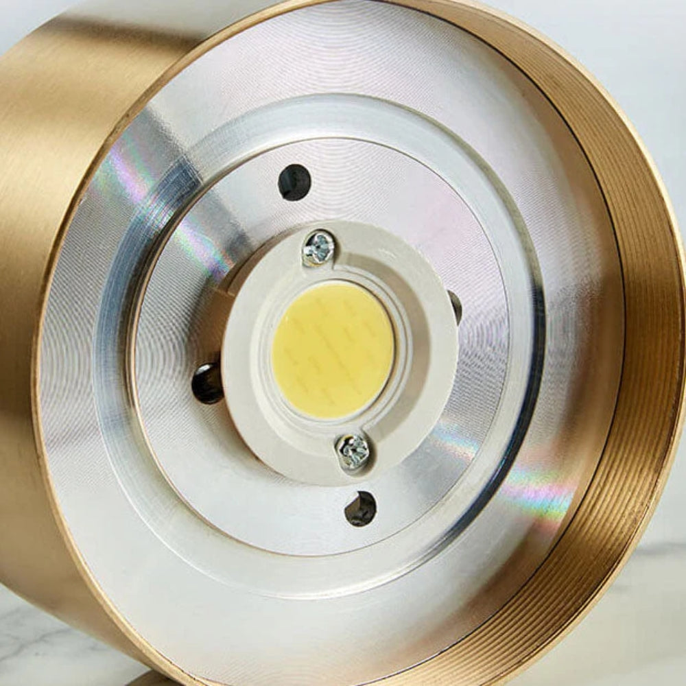 Golden Ceiling Lamp – Round Compact Light