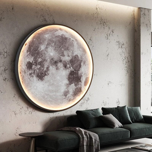 LED Wall Lamp – 3D Moon Surface & Adjustable Light Colour