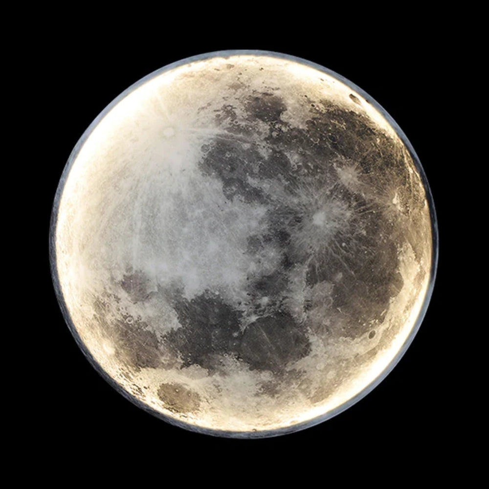 LED Wall Lamp – 3D Moon Surface & Adjustable Light Colour