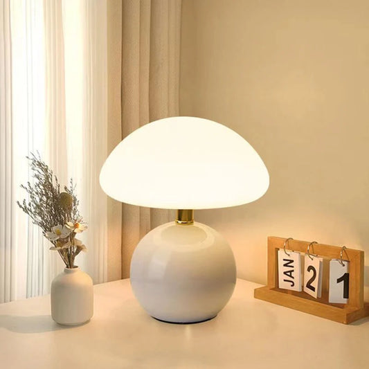 Modern Bedside Lamp – Decorative Mushroom Lighting with Soft Glow