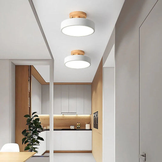 Nordic Semi-Flush LED Ceiling Lamp – Frosted Shade Finish