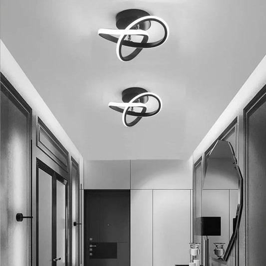 Sculptural LED Ceiling Lamp – Modern Geometric Light