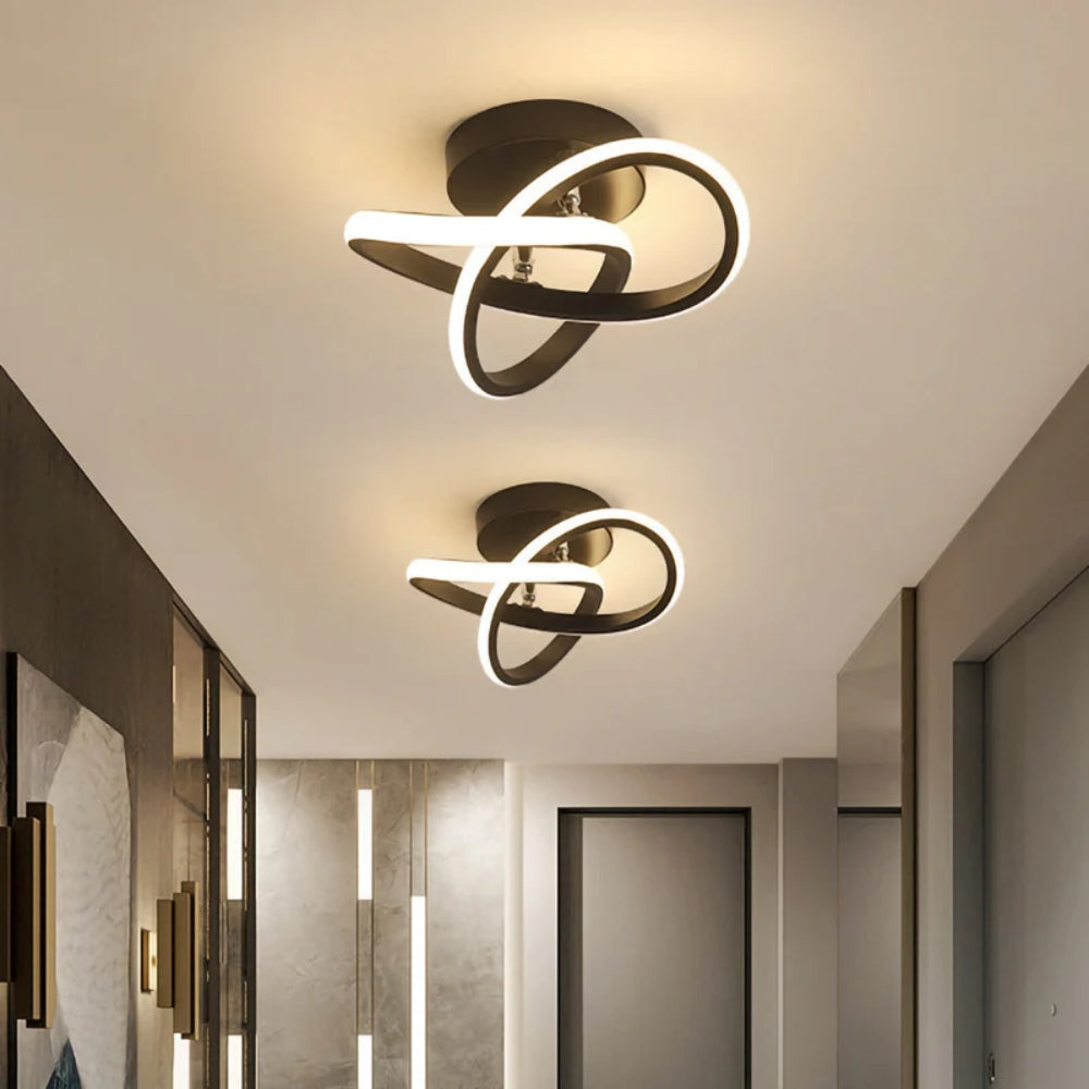 Sculptural LED Ceiling Lamp – Modern Geometric Light