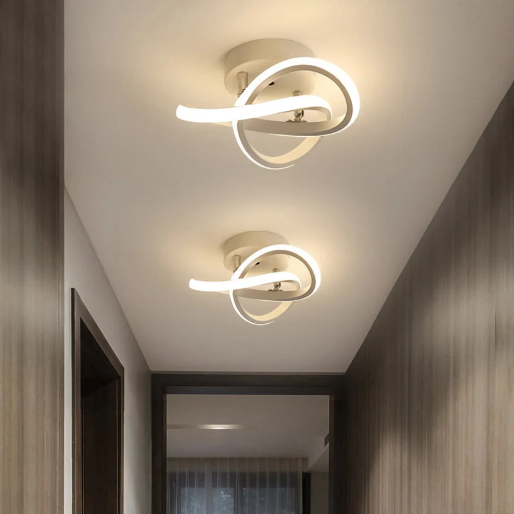 Sculptural LED Ceiling Lamp – Modern Geometric Light