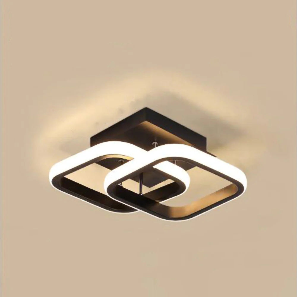Sculptural LED Ceiling Lamp – Modern Geometric Light