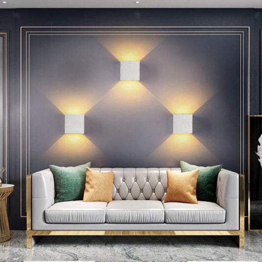 Square Wall Sconce – Adjustable Dual Light Colour