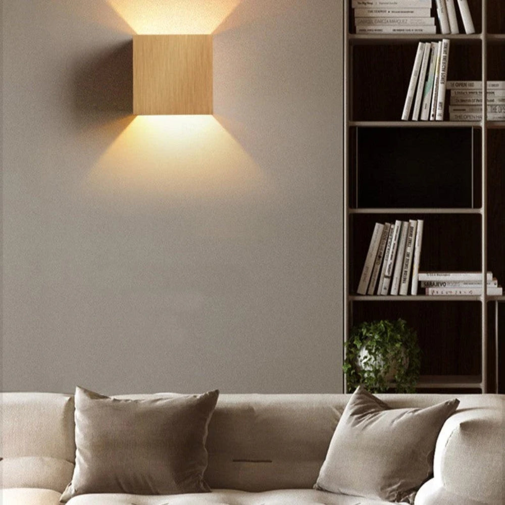 Square Wall Sconce – Adjustable Dual Light Colour