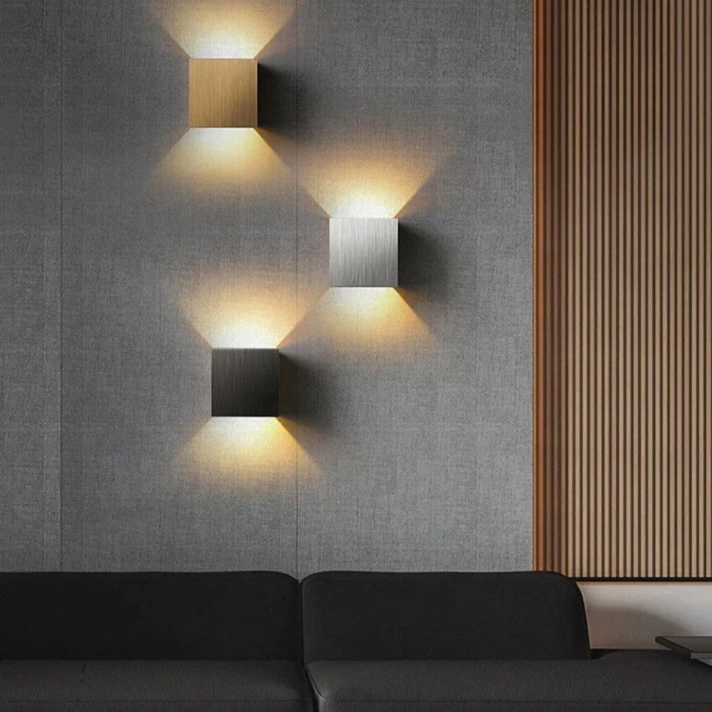Square Wall Sconce – Adjustable Dual Light Colour