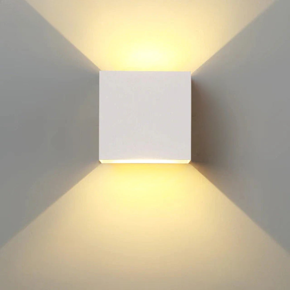 Square Wall Sconce – Adjustable Dual Light Colour