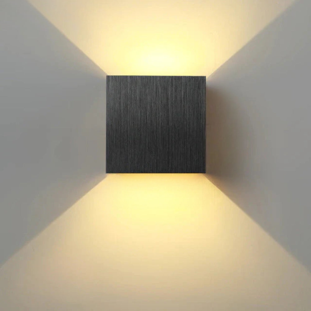 Square Wall Sconce – Adjustable Dual Light Colour