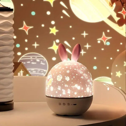 Starry Projector Night Light – Soothing Table Lamp with Music Function
