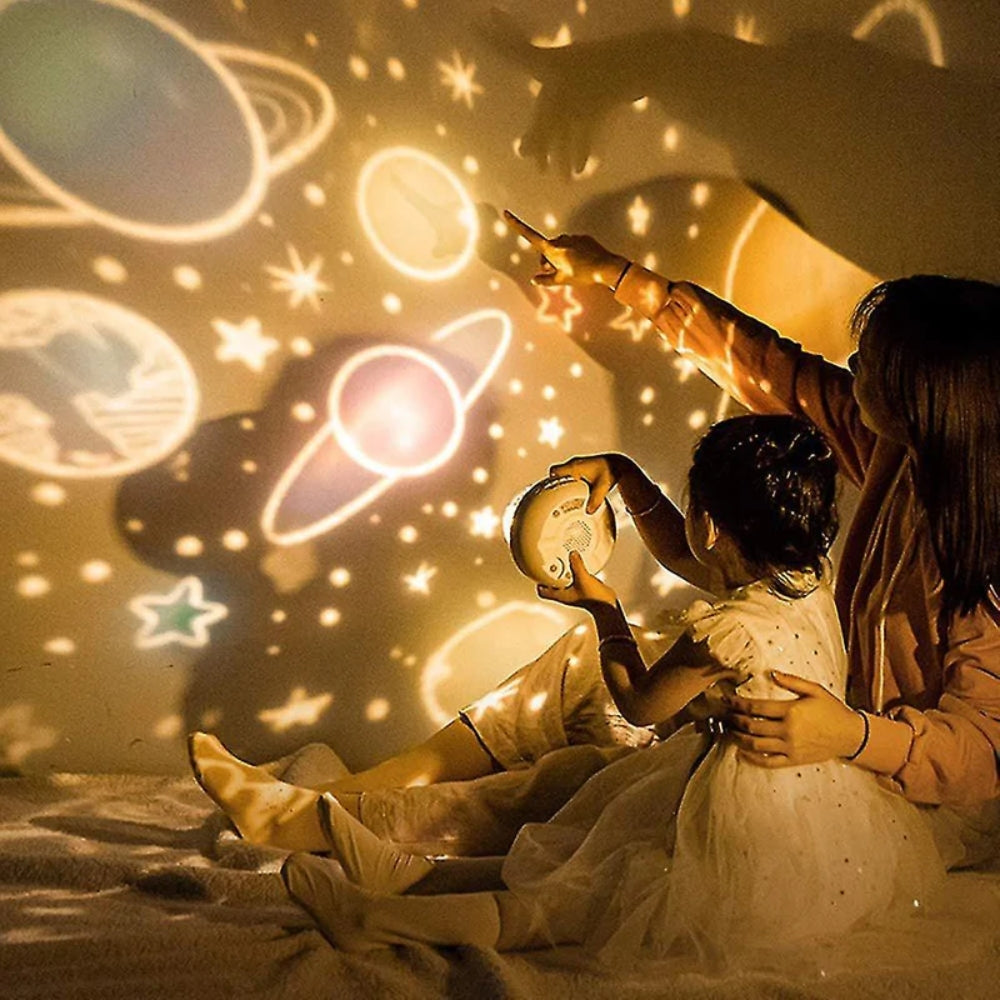 Starry Projector Night Light – Soothing Table Lamp with Music Function