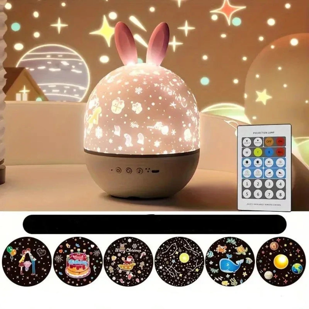 Starry Projector Night Light – Soothing Table Lamp with Music Function