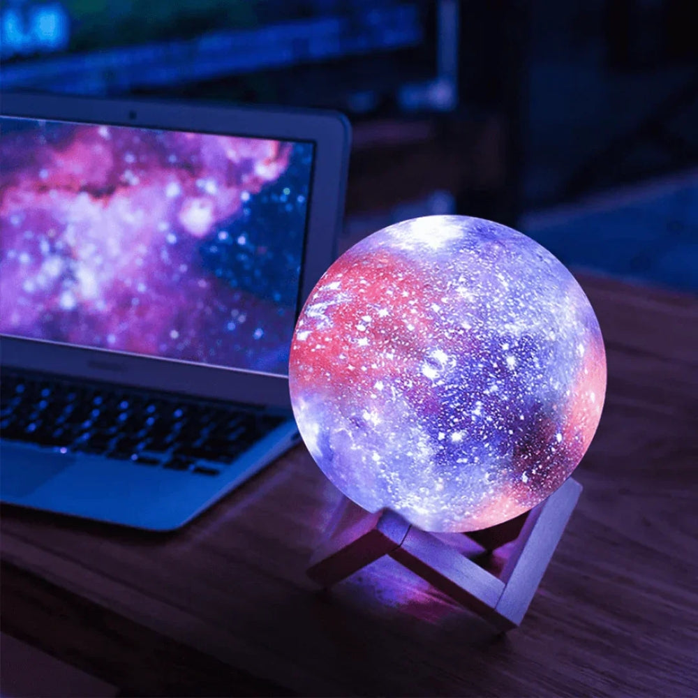 Starry Sky Table Lamp – Rechargeable Night Light with Touch Control