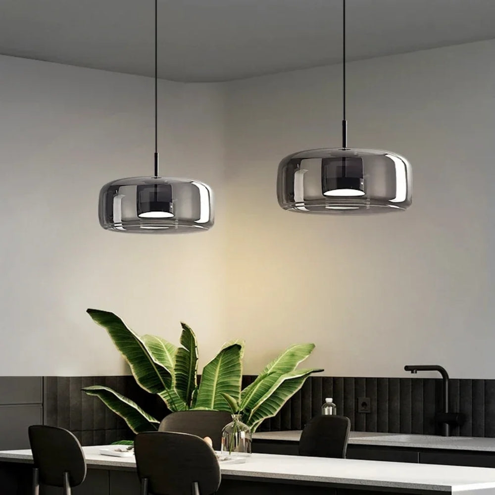 Statement Glass Pendant Lamp – Adjustable with Minimalist Design