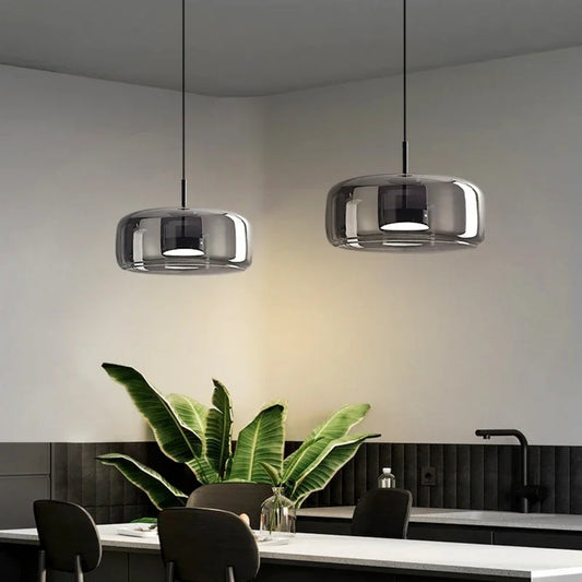 Statement Glass Pendant Lamp – Adjustable with Minimalist Design