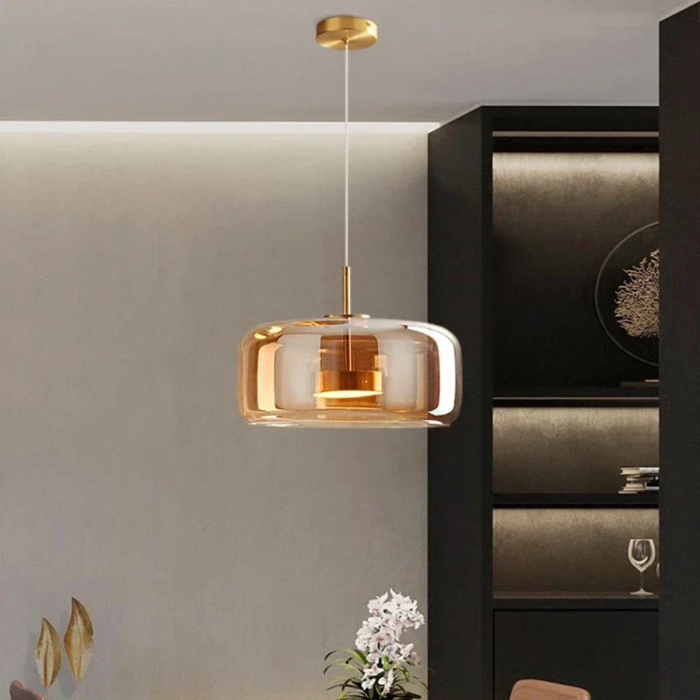 Statement Glass Pendant Lamp – Adjustable with Minimalist Design