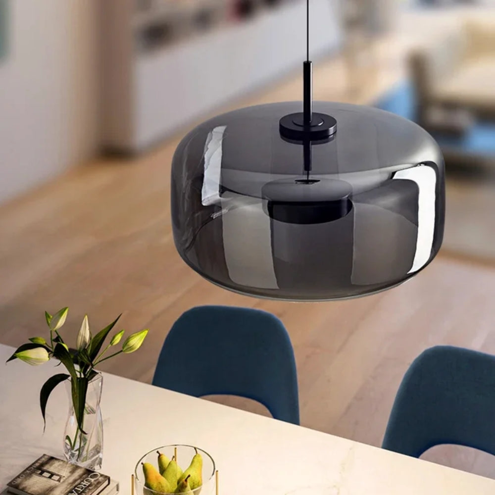 Statement Glass Pendant Lamp – Adjustable with Minimalist Design
