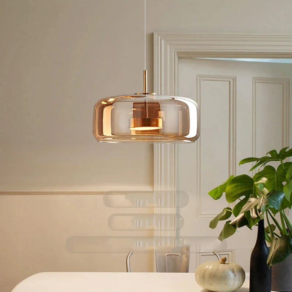 Statement Glass Pendant Lamp – Adjustable with Minimalist Design