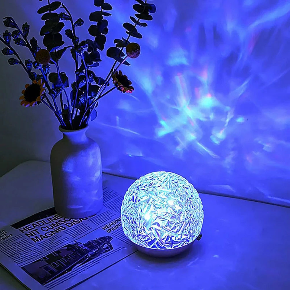 Table Lamp with Wave Pattern – 16 Colour Options Bedside Lamp