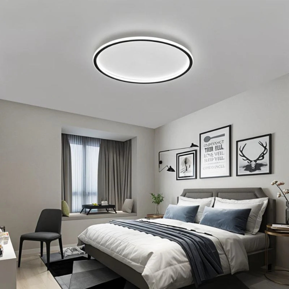 Ultra-Slim LED Ceiling Lamp  – Round Flush Mount Fixture for Indoor