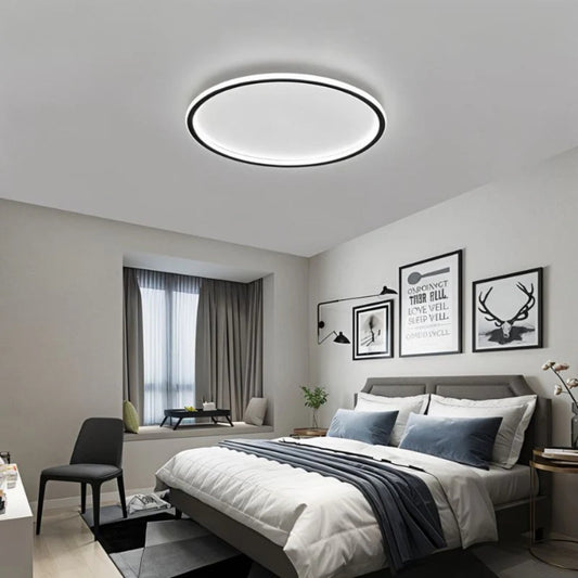 Ultra-Slim LED Ceiling Lamp  – Round Flush Mount Fixture for Indoor