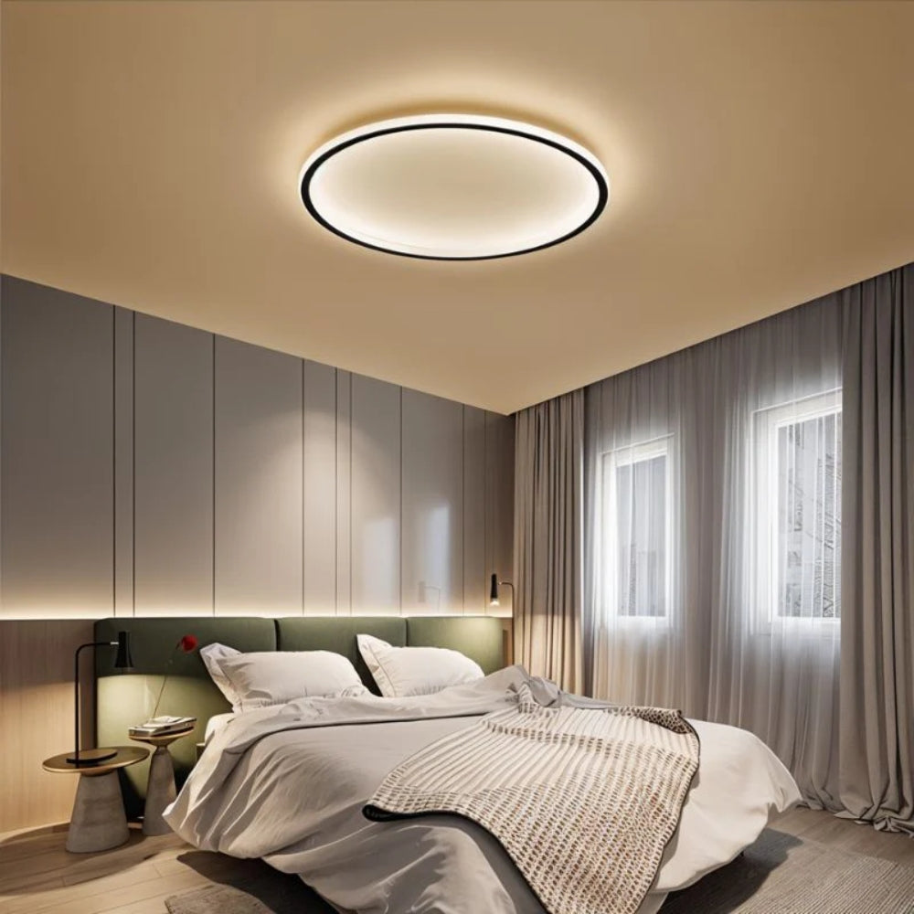 Ultra-Slim LED Ceiling Lamp  – Round Flush Mount Fixture for Indoor