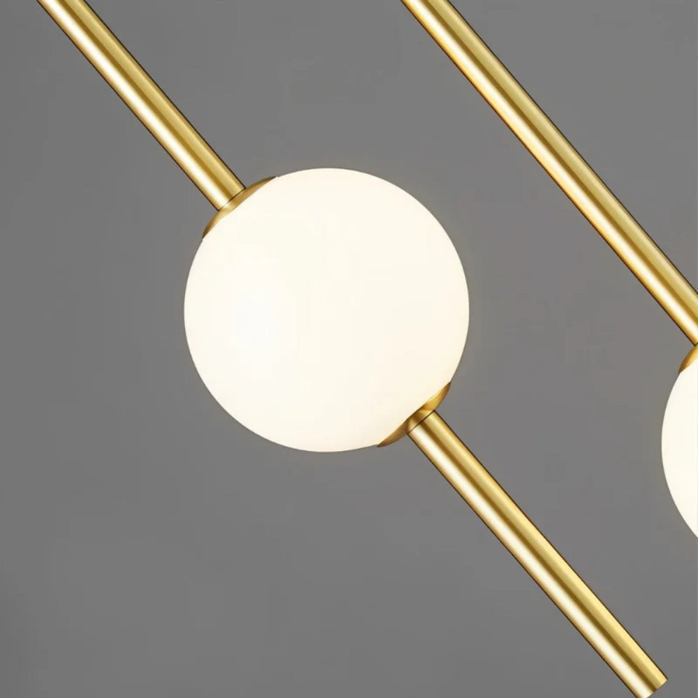 Vertical Globe Pendant Lamp – Warm Glow with Replaceable LED