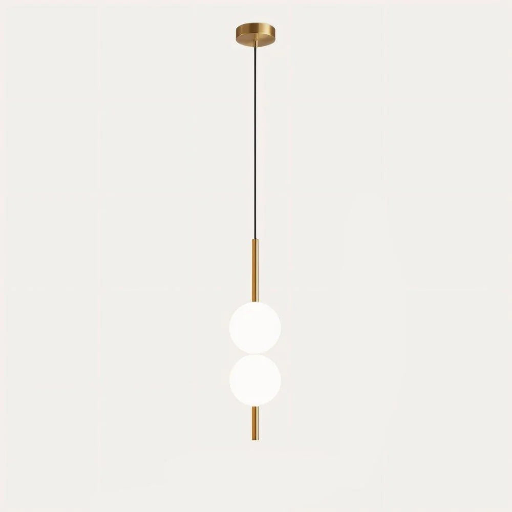 Vertical Globe Pendant Lamp – Warm Glow with Replaceable LED