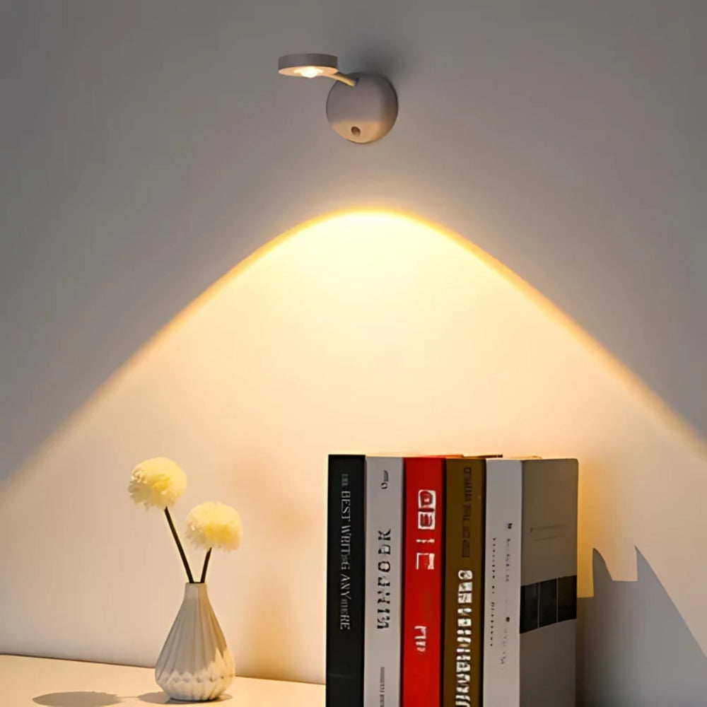 Wireless Smart Wall Lamp – 360° Motion-Sensitive Spotlight
